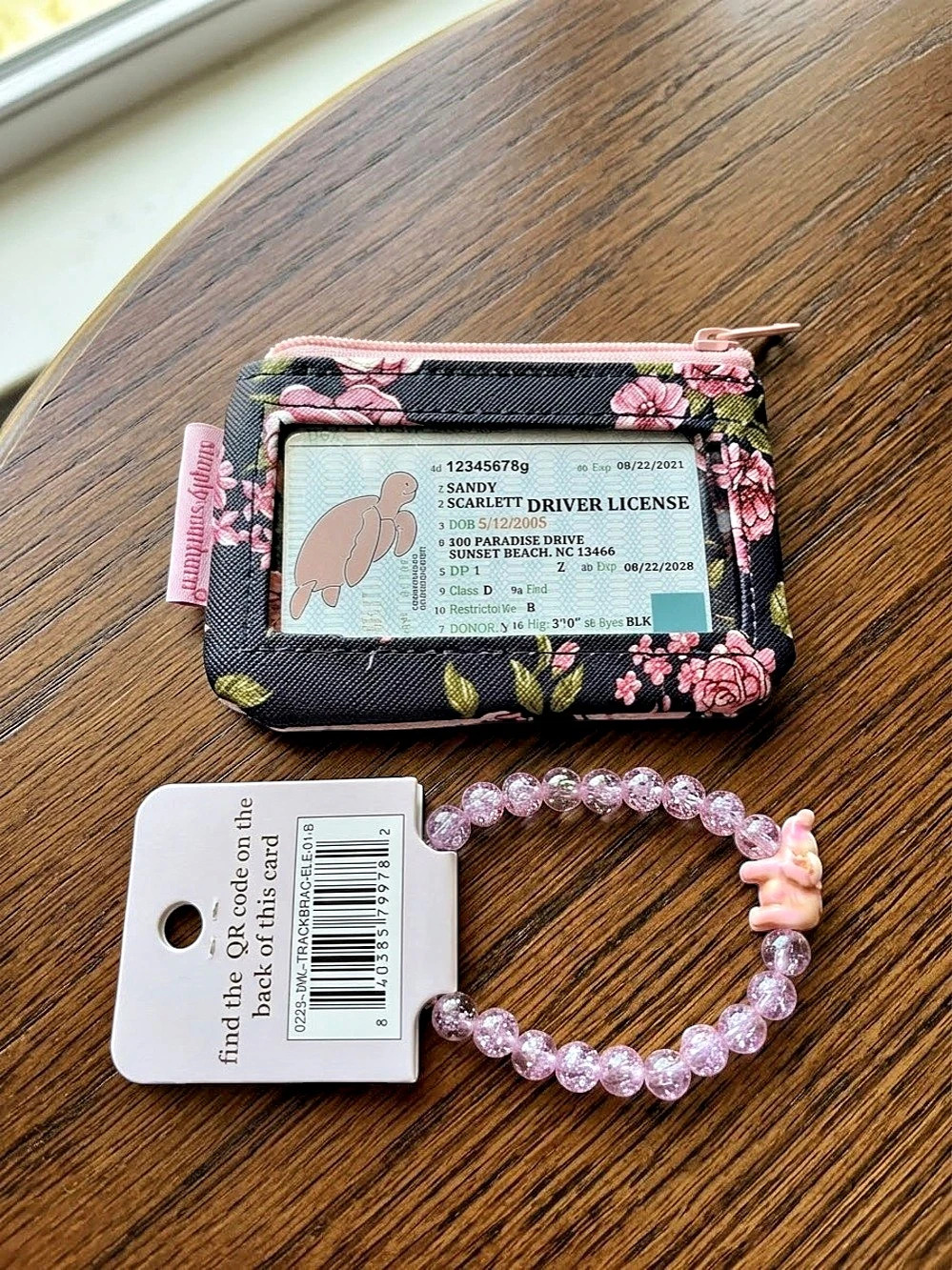 Simply Southern Bracelet & Wallet in Navy Blue & Pink NWT